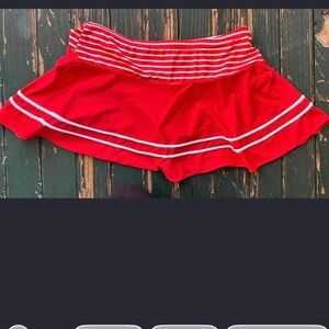 Red and white striped swim skirt Size XXL